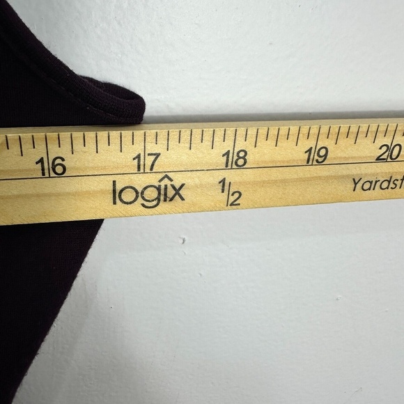 Eliza J Fit Flare Mini Dress Women 8 Plum Cap Sleeve Cocktail Quiet Luxury‎ Chic - Picture 4 of 6